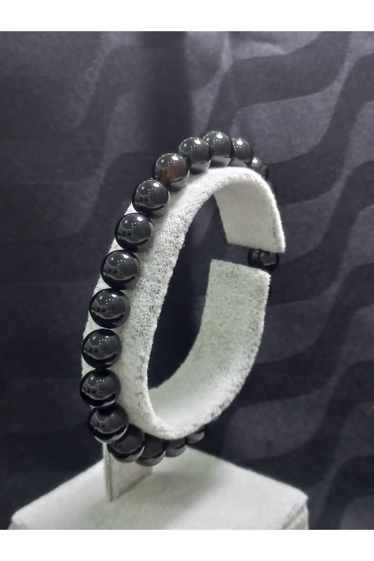 Erkek Doğal Taş Bileklik (Siyah)