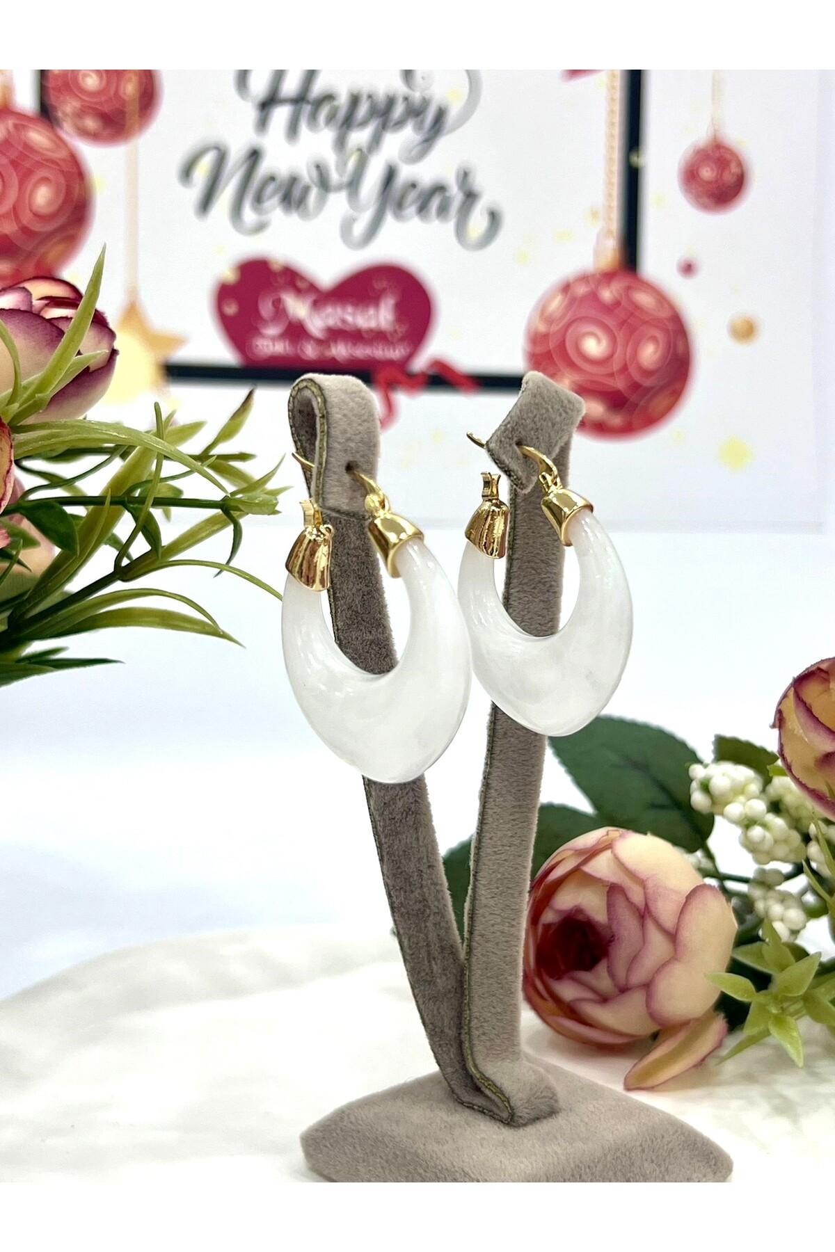 Halka Renkli Küpe (3,5x3cm) - Görsel 2