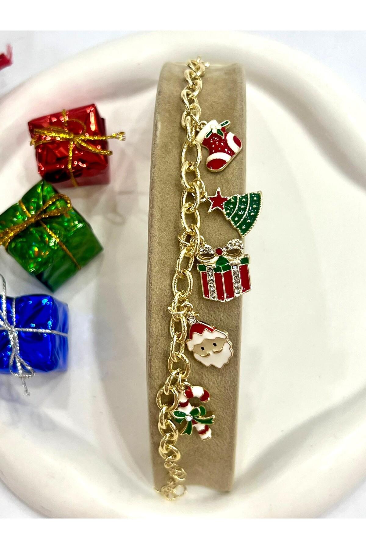 Yılbaşı Noel Baba Kar Tanesi Hediye Bileklik 2 (14K GOLD / 15-20CM) - Görsel 3