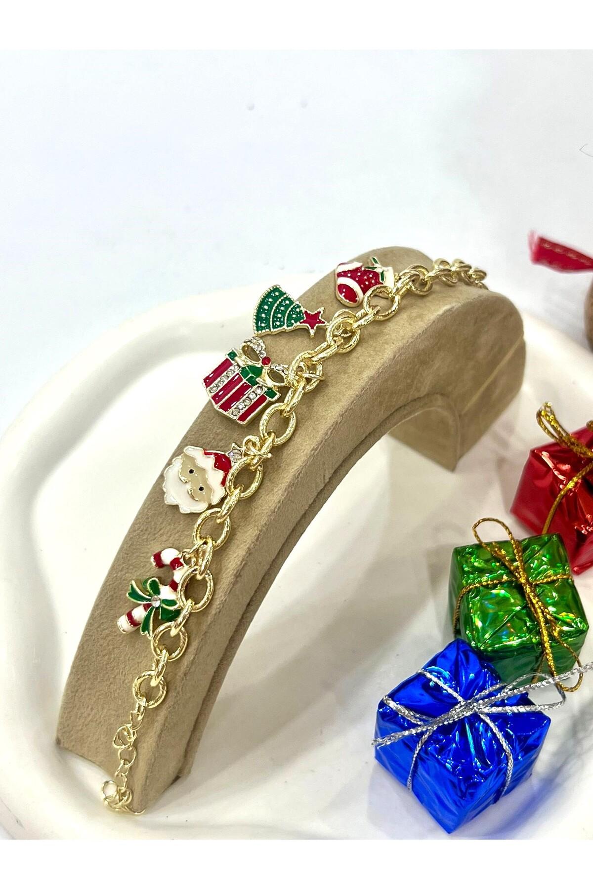 Yılbaşı Noel Baba Kar Tanesi Hediye Bileklik 2 (14K GOLD / 15-20CM) - Görsel 4