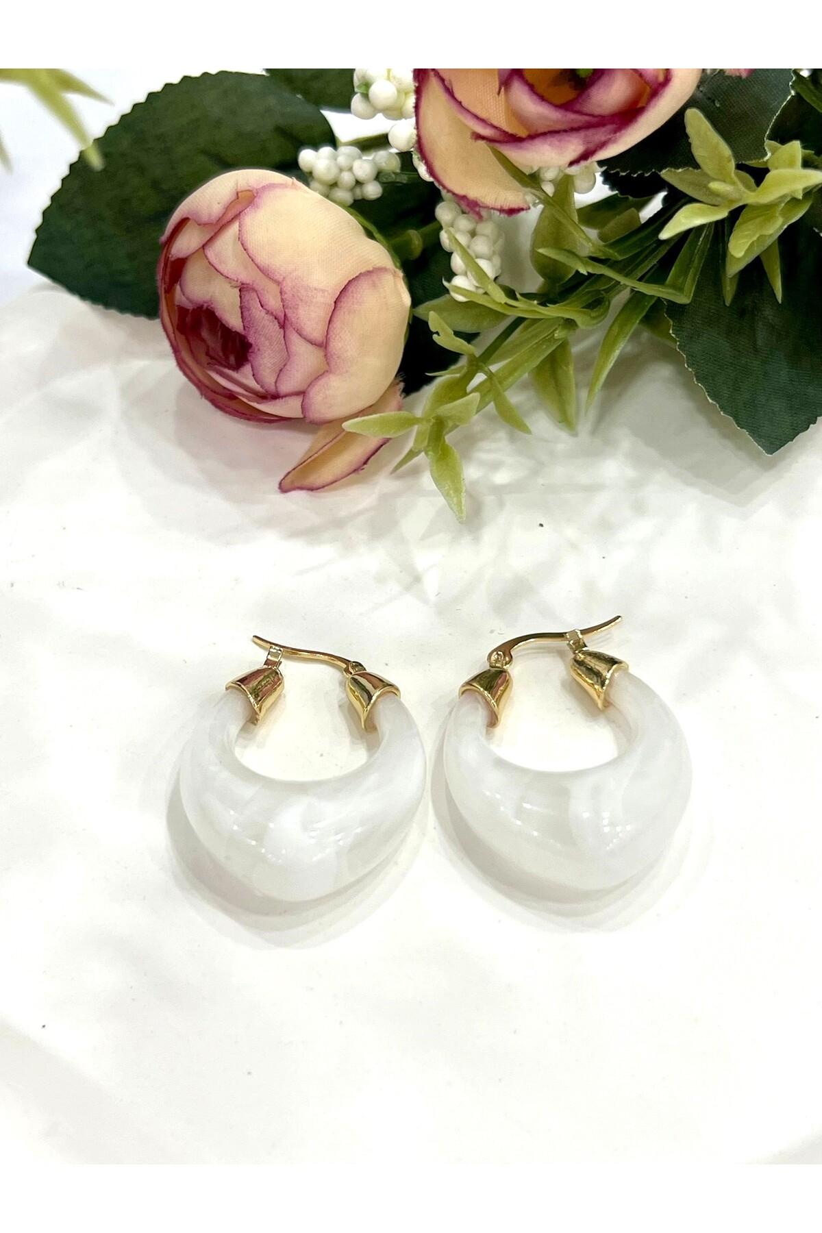 Halka Renkli Küpe (3,5x3cm) - Görsel 5