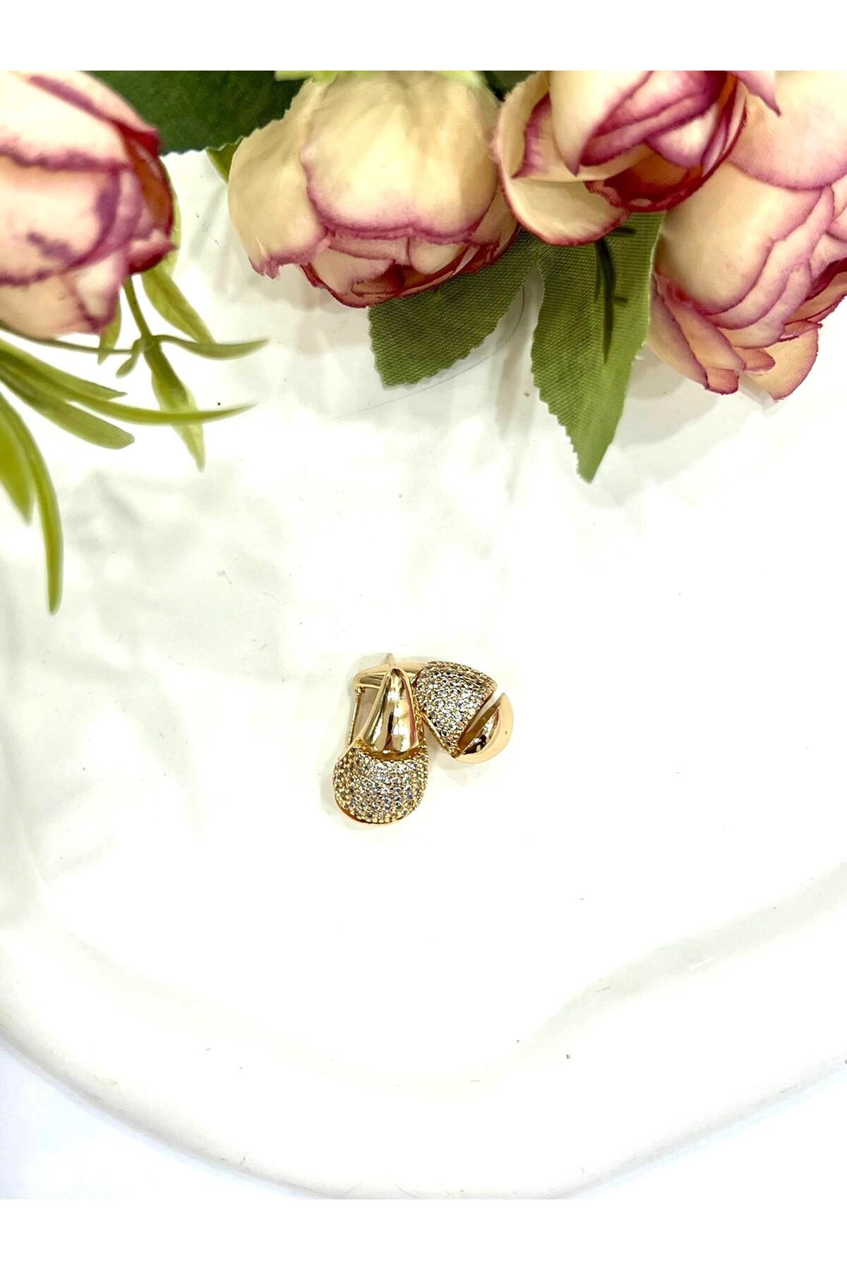 Zirkon Taşlı Damla VIP Xuping Küpe - Görsel 4