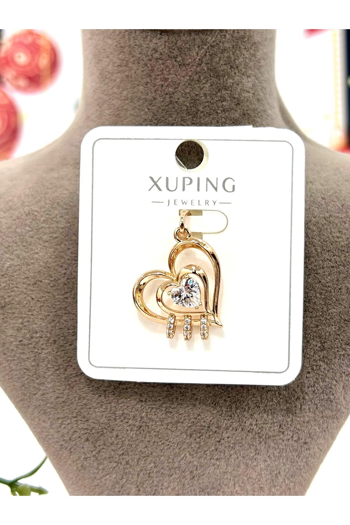 Kalpli Tek Taş Kolye Ucu (18K ROSE 2X2CM)