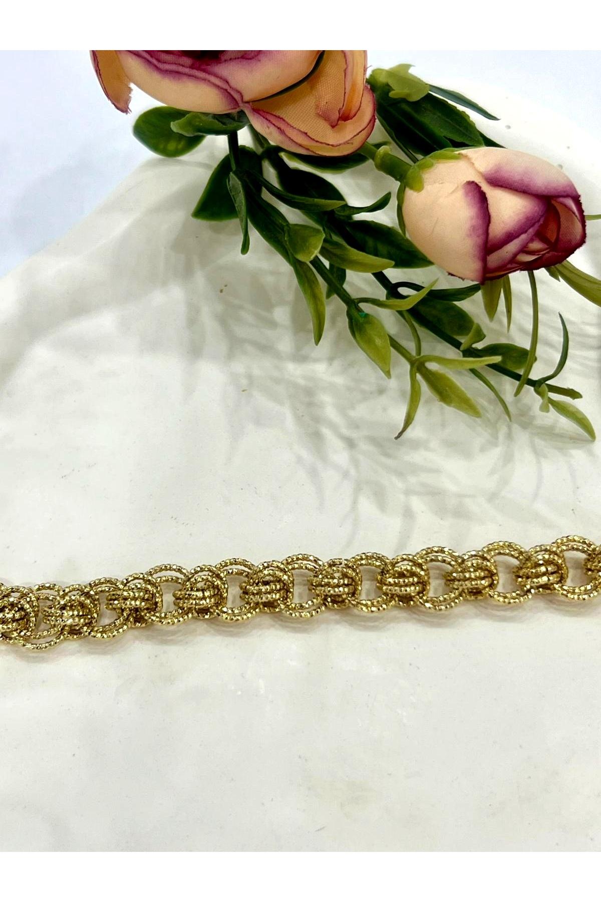 Lazer Kesim Parlak Model Vip Seri Bileklik (14k Gold/19cm) - Görsel 4