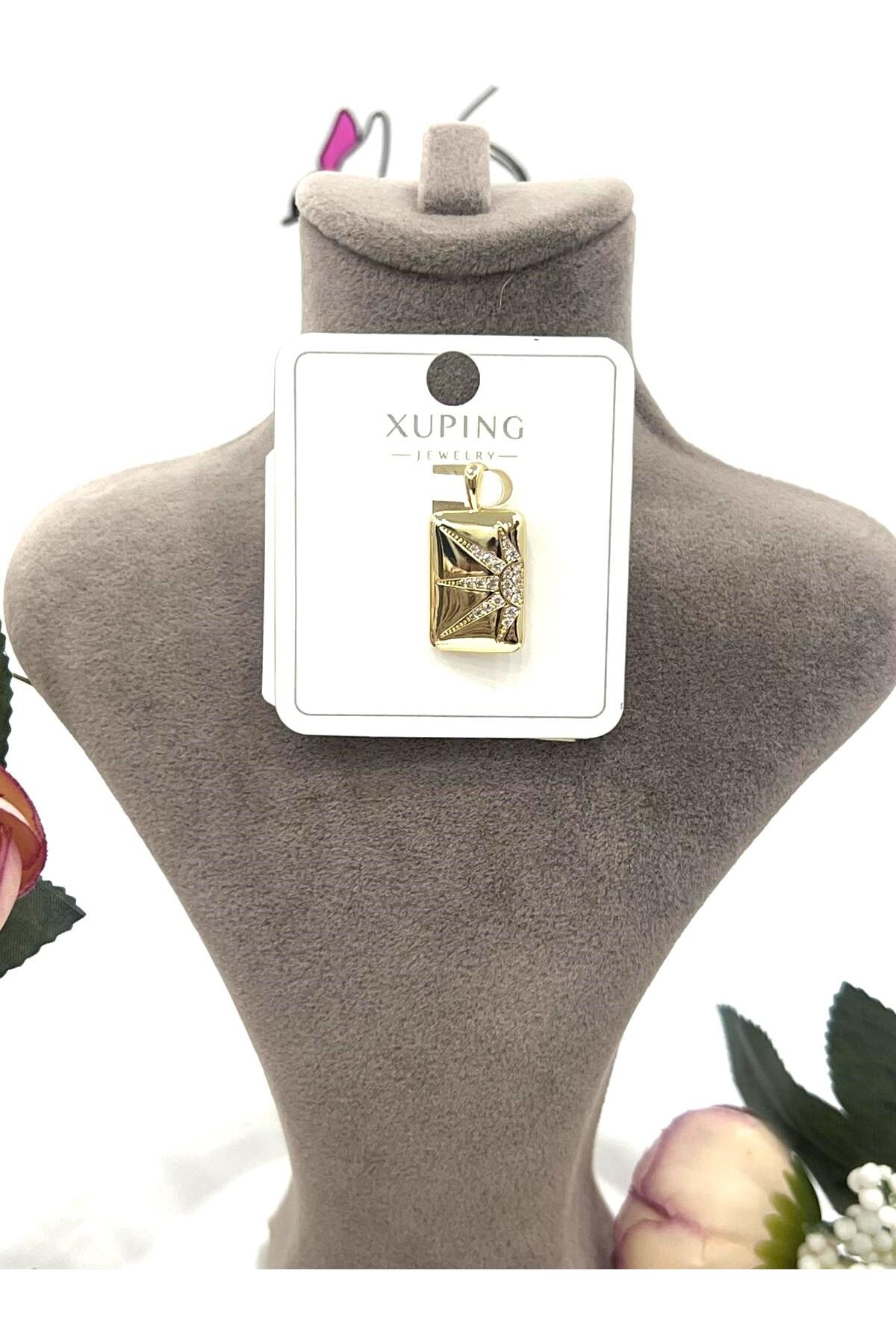 Plaka Üzeri Yarım Güneş Kolye Ucu (14k Gold 1,3x1,8cm) - Görsel 2