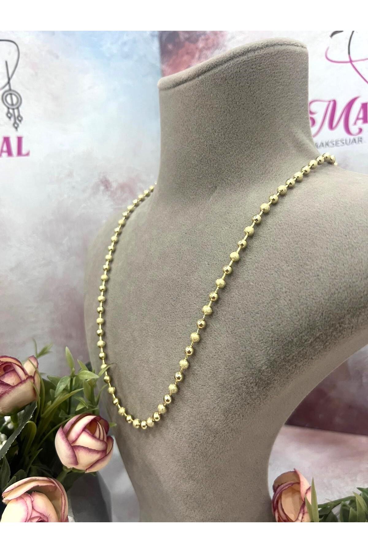 XUPING VIP Kalın 0,5mm Büyük Dorika Kolye (14k Gold - 60cm)