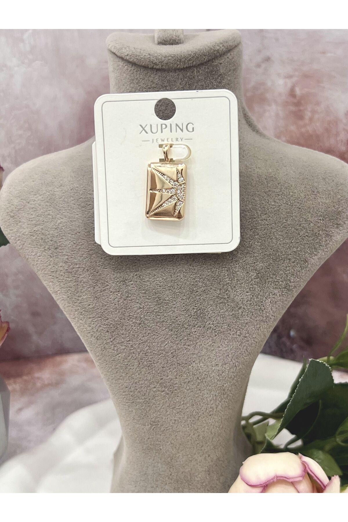 Plaka Üzeri Yarım Güneş Kolye Ucu (18k RoseGold 1,3x1,8cm) - Görsel 3